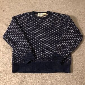 🔥🔥Environmental Clothing Co. Bird Eye Blue and White Sweater